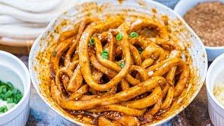 Sichuan Spicy Udon Noodles Tianshui Mian Recipe 甜水面