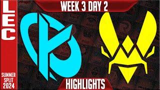 KC vs VIT Highlights  LEC W3D2 Summer 2024  Karmine Corp vs Team Vitality Week 3 Day 2