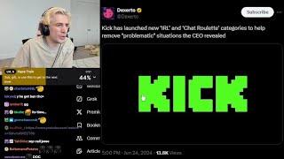 xQc reacts to Kick launching new IRL and Chat Roulette categories to help Problematic Situations