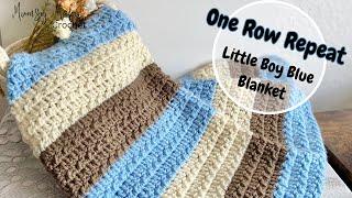 Crochet beautiful BLANKET stitch tutorial - Little boy blue