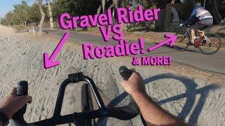 Gravel Rider vs a Roadie Bikes & Parts Storage and a bike ride