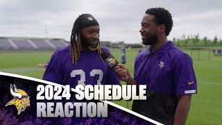 Aaron Jones Reacts to Vikings 2024 Schedule & Games Against Green Bay Packers