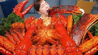 ENG SUB Seafood Boil Lobster & Octopus Beef Ribs American Cuisine Recipe Mukbang ASMR Ssoyoung