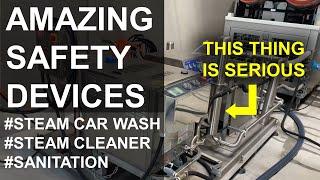 Introduction for safety devices of steam carwash machine industrial steam cleaner OPTIMA STEAMER