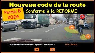 TEST Nouveau code de la route 2024 conforme à la nouvelle réforme GRATUIT n° 78