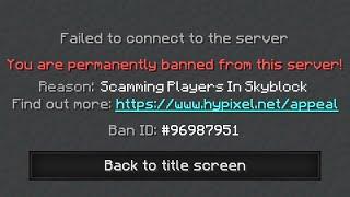 I Got Scammers Permanently Banned From Hypixel Skyblock