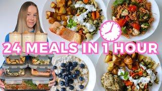 Meal Prep 24 Healthy Meals in 1 Hour Breakfast Lunch & Dinner for 4 days for 2 people