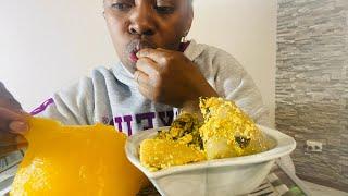 100 million views Asmr starch with egusi mukbangafrican mukbang #mukbang #asmr #food