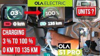 0 km to 100% Charging  Ola S1 Pro  Time and Power Consumption Analysis