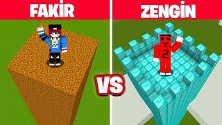 ZENGİN vs FAKİR KULE YAPI KAPIŞMASI  - Minecraft