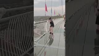 China glass bridge funny video  #shorts #viral #mrbeast #girl