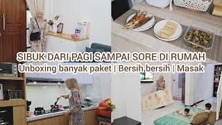 Sibuk dari pagi sampai sore di rumah minimalis  Bersih besih rumah  Unboxing dan masak sederhana