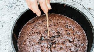 How To Make Dutch Oven Chocolate Cake When Camping  Sunset