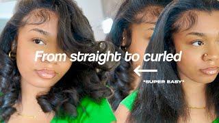 HOW TO CURL W A FLAT IRON & CURLING IRON * SUPER EASY TUTORIAL*