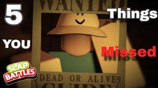 Top 5 Important Things You Missed From The Guide Boss Fight Teaser  Slap Battles Roblox