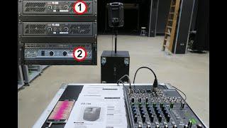 LIVE SOUND PROTOCOL TO CHECK THE ACTIVE WAYS - ALWAYS SWITCH ON THE LESS POWERFUL AMPLIFIER FIRST