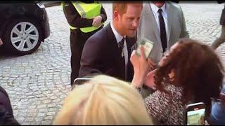 Prince Harry had an awkward interaction with an overexcited fan in London