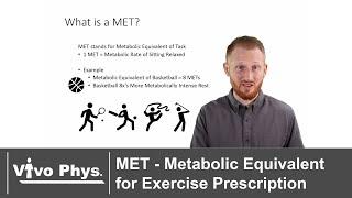 What is a MET - Metabolic Equivalent of Task for Exercise Prescription