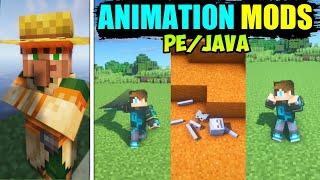 Top 6 Mobs ANIMATION Mods  Player animation mod minecraft  Top 6 Mods Hindi