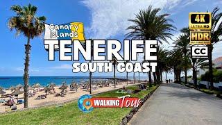 Explore Tenerife South in 2024 Canary Islands  4K HDR 60fps Walking Tour