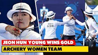 Koreans Jeon Hun-Young Wins Gold - Archery Womens Team - Olympic 2024