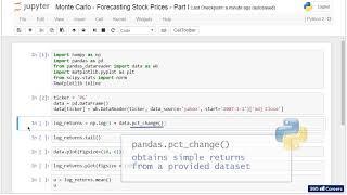 Py 103 Monte Carlo   Forecasting Stock Prices   Part I