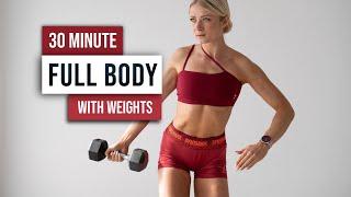 30 MIN KILLER HIIT All Standing with Weights - Full Body NO REPEAT - Time to Sweat and GROW