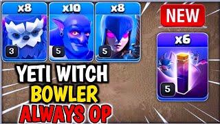 Th13 Golem Witch Bowler  TH13 Attack Strategy  8 Yeti + 9 Witch + 8 Bowler  Th13 Sui Lalo