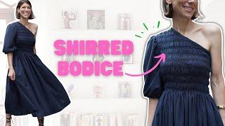 Sewing a SHIRRED bodice dress Sewing vlog