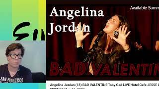 Angelina Jordan - BAD VALENTINE - LIVE feat Toby Gad at Hotel Cafe JESSE & FRIENDS #reaction