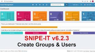 04- SNIPE-IT v6.2.3 Create Groups Users Roles & Permissions in Asset management system