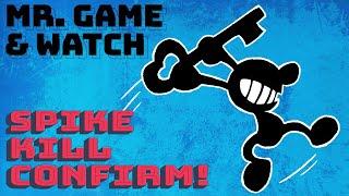 Mr. Game & Watch Combos Spike Kill Confirm at 50%