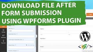 How to Download File PDF etc. After Submit Form in using WPForms Plugin in WordPress