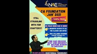 100% Free Access of CA Foundation Videos & Notes  Jan21 Students