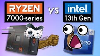 Intel 13600K 13700K 13900K vs Ryzen 7600X 7700X 7900X 7950X Gaming & Productivity