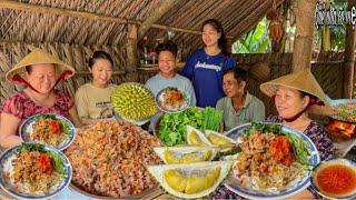 Bún Tôm Thịt Xào Hạt Lựu Sầu Riêng  Quán Ăn Sáng Miền Tây Quê Nhà  Shrimp and Meat Vermicelli