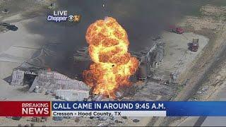Caught On Camera Large Explosion In Chemical Plant Fire In Hood County