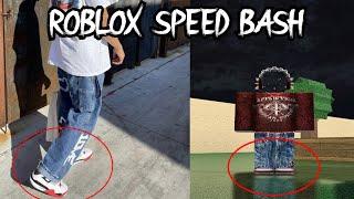 ROBLOX SPEED DESIGN realistic Jordan 4s w some jeans #EMOOO ALERT