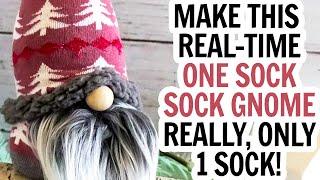 One Sock Sock Gnome  5 Minute Gnome  Easy Sock Gnome  DIY Gnomes  Gnome DIY  Christmas Gnome