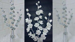 DIY Foam Flowers  How to make Glitter Foam Flower  Foamiran  How to make flowers from foam