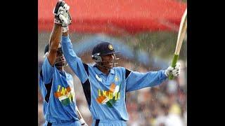 Rare India v New Zealand World Cup 2003  NZ 146 all out and Kaif and Dravids 129 runs parternship