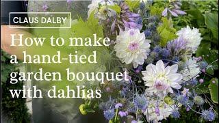 How to make a hand-tied garden bouquet with dahlias