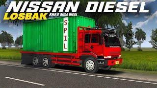 RILIS NISSAN DIESEL LOSBAK MUATAN REAL  MODS BUSSID