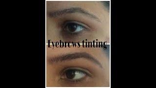 Eyebrows tinting at home  Eyebrows tutorial
