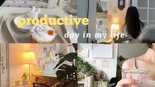 productive & realistic day in my life  morning routine self-care aesthetic & cozy vlog