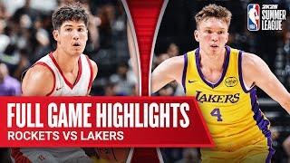 ROCKETS vs LAKERS  NBA SUMMER LEAGUE  FULL GAME HIGHLIGHTS