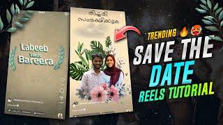 SAVE THE DATE REELS VIDEO EDITING  NEW TRENDING WEDDING INVITATION  REELS VIDEO EDITING  CAPCUT