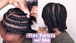 How To Flat Twist 4C natural hair  Beginner Friendly