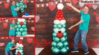 balloon christmas tree  How to make a balloon Christmas tree - Gustavo gg