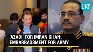 Imran Khan embarrasses Pak Army Gets heros welcome at Zaman Park Lahore after release